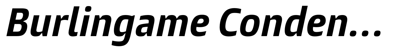 Burlingame Condensed Bold Italic
